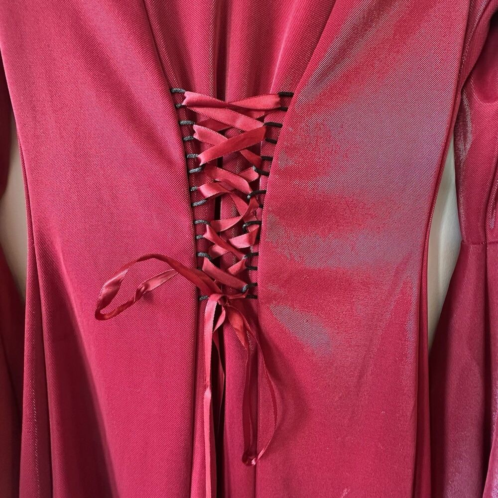 California Costumes Crimson Robe Hooded Dress Gown Medium S Halloween Sorceress - Picture 3 of 12